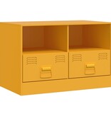 VidaXL Tv-meubel 67x39x44 cm staal mosterdgeel