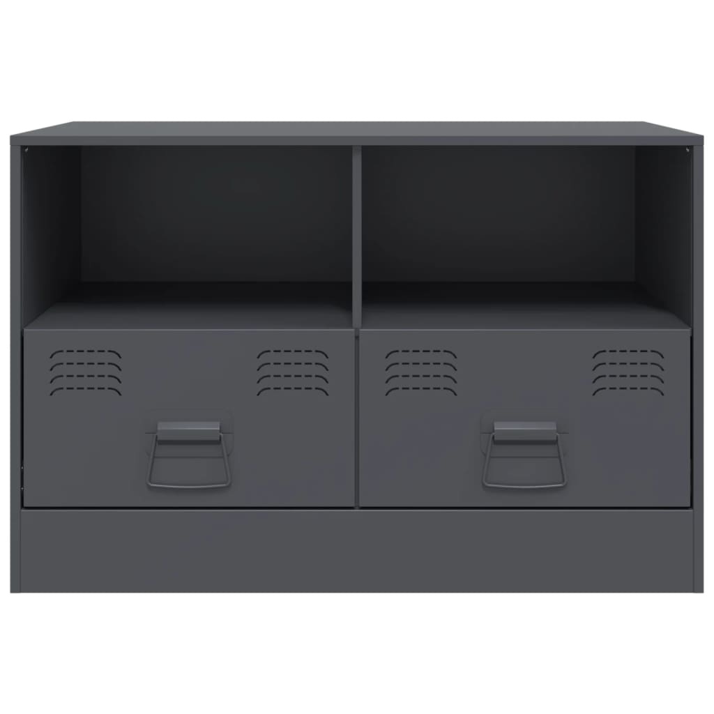 VidaXL Tv-meubelen 2 st 67x39x44 cm staal antracietkleurig