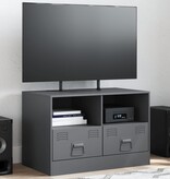VidaXL Tv-meubel 67x39x44 cm staal antracietkleurig