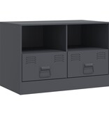 VidaXL Tv-meubel 67x39x44 cm staal antracietkleurig
