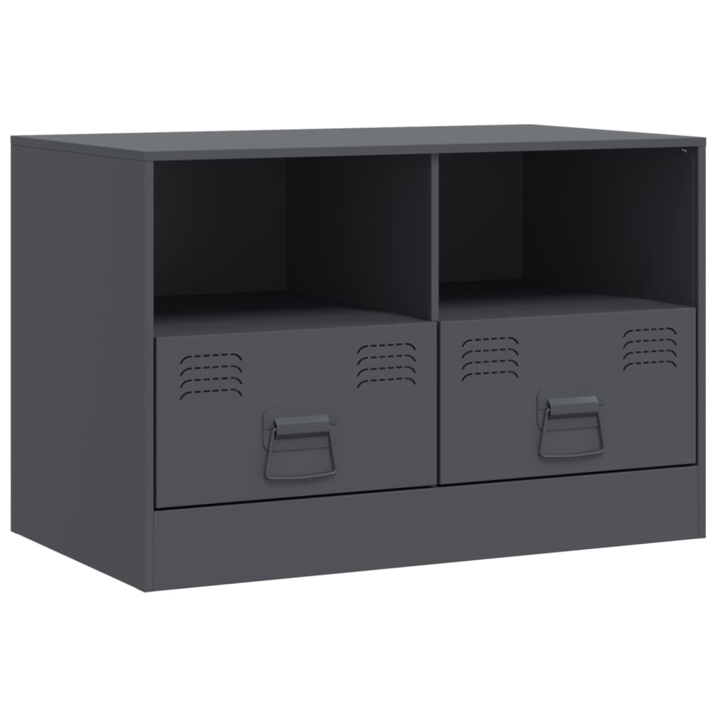 VidaXL Tv-meubel 67x39x44 cm staal antracietkleurig