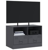 VidaXL Tv-meubel 67x39x44 cm staal antracietkleurig