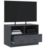 VidaXL Tv-meubel 67x39x44 cm staal antracietkleurig