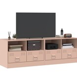 VidaXL Tv-meubelen 2 st 67x39x44 cm staal roze