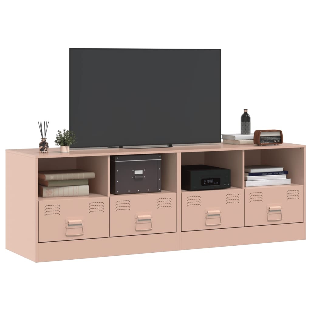 VidaXL Tv-meubelen 2 st 67x39x44 cm staal roze