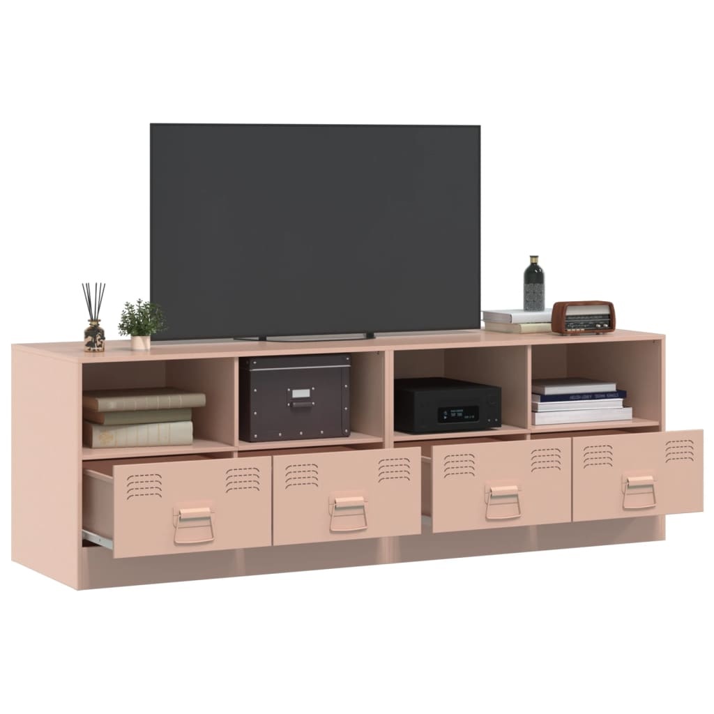 VidaXL Tv-meubelen 2 st 67x39x44 cm staal roze