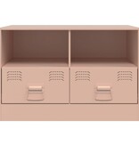 VidaXL Tv-meubelen 2 st 67x39x44 cm staal roze