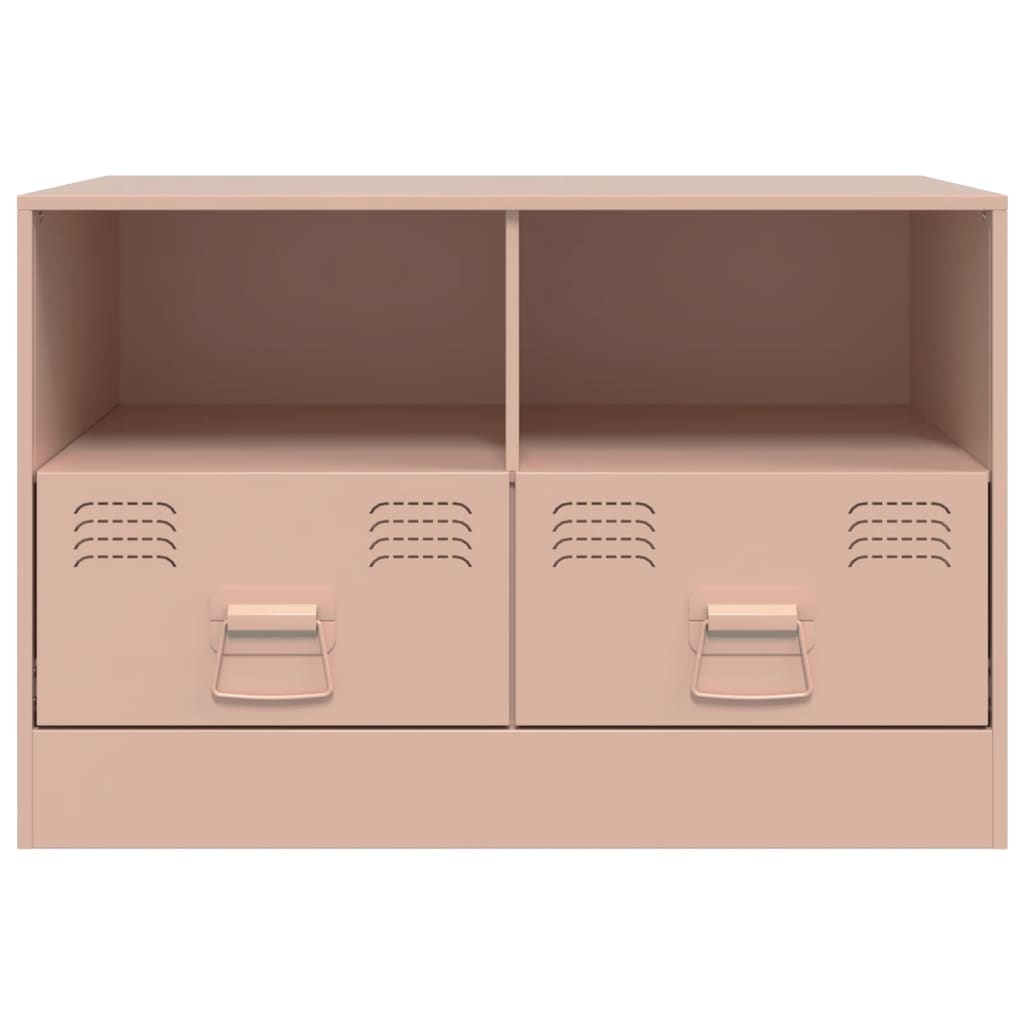 VidaXL Tv-meubelen 2 st 67x39x44 cm staal roze