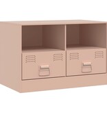 VidaXL Tv-meubel 67x39x44 cm staal roze