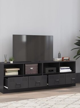 VidaXL Tv-meubelen 2 st 67x39x44 cm staal zwart
