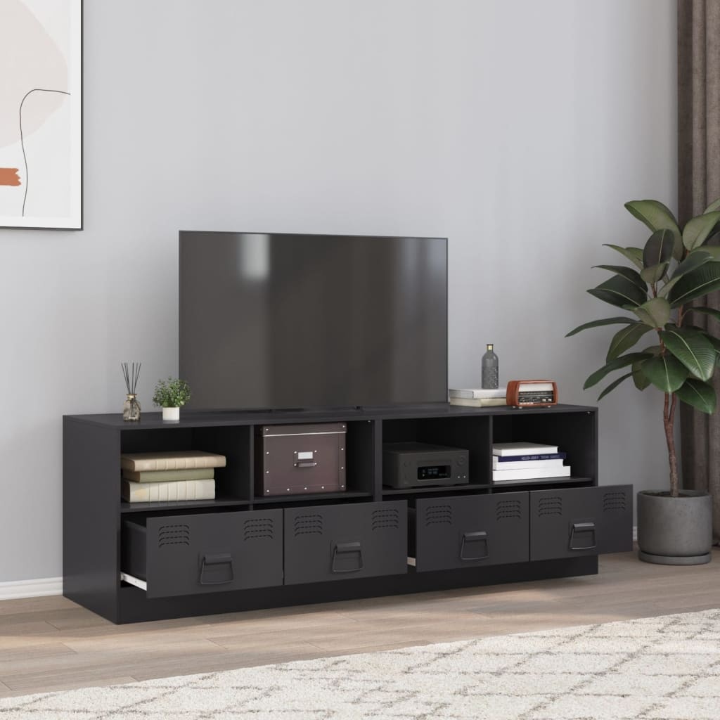 VidaXL Tv-meubelen 2 st 67x39x44 cm staal zwart
