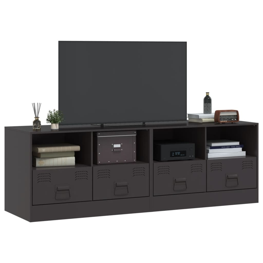 VidaXL Tv-meubelen 2 st 67x39x44 cm staal zwart