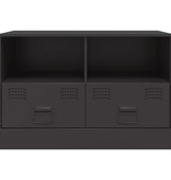 VidaXL Tv-meubelen 2 st 67x39x44 cm staal zwart