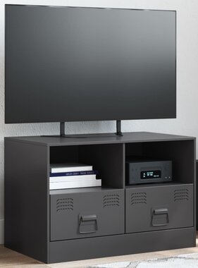 VidaXL Tv-meubel 67x39x44 cm staal zwart