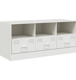 VidaXL Tv-meubel 99x39x44 cm staal wit