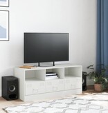 VidaXL Tv-meubel 99x39x44 cm staal wit
