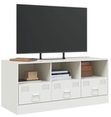 VidaXL Tv-meubel 99x39x44 cm staal wit
