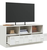 VidaXL Tv-meubel 99x39x44 cm staal wit