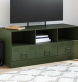 VidaXL Tv-meubel 99x39x44 cm staal olijfgroen