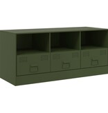 VidaXL Tv-meubel 99x39x44 cm staal olijfgroen