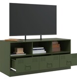 VidaXL Tv-meubel 99x39x44 cm staal olijfgroen