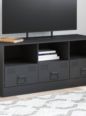 VidaXL Tv-meubel 99x39x44 cm staal antracietkleurig