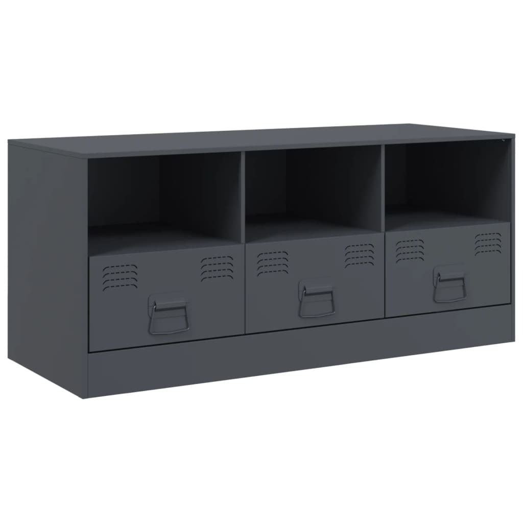 VidaXL Tv-meubel 99x39x44 cm staal antracietkleurig