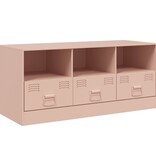 VidaXL Tv-meubel 99x39x44 cm staal roze