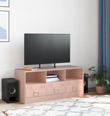 VidaXL Tv-meubel 99x39x44 cm staal roze