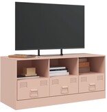 VidaXL Tv-meubel 99x39x44 cm staal roze