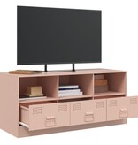 VidaXL Tv-meubel 99x39x44 cm staal roze