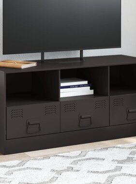 VidaXL Tv-meubel 99x39x44 cm staal zwart