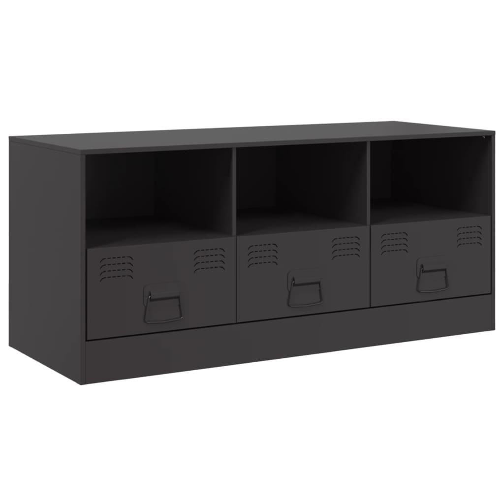 VidaXL Tv-meubel 99x39x44 cm staal zwart