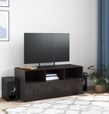 VidaXL Tv-meubel 99x39x44 cm staal zwart