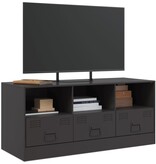 VidaXL Tv-meubel 99x39x44 cm staal zwart