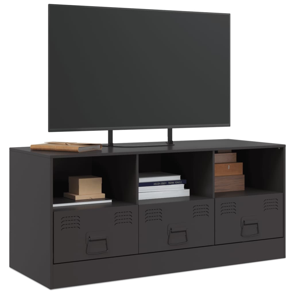 VidaXL Tv-meubel 99x39x44 cm staal zwart