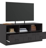 VidaXL Tv-meubel 99x39x44 cm staal zwart