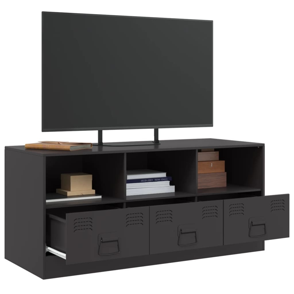 VidaXL Tv-meubel 99x39x44 cm staal zwart