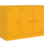 VidaXL Dressoir 99x39x73 cm staal mosterdgeel