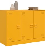 VidaXL Dressoir 99x39x73 cm staal mosterdgeel