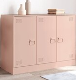 VidaXL Dressoir 99x39x73 cm staal roze