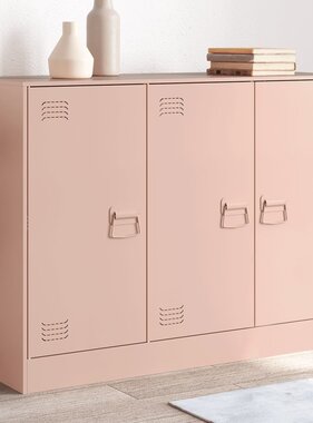 VidaXL Dressoir 99x39x73 cm staal roze