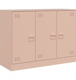 VidaXL Dressoir 99x39x73 cm staal roze