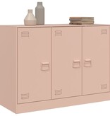 VidaXL Dressoir 99x39x73 cm staal roze