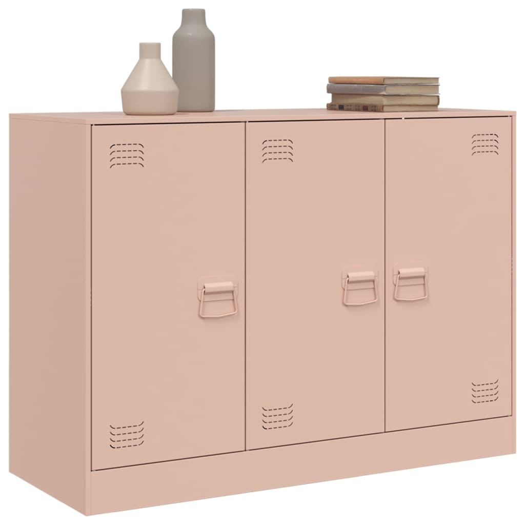 VidaXL Dressoir 99x39x73 cm staal roze