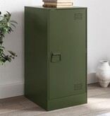 VidaXL Dressoir 34,5x39x73 cm staal olijfgroen