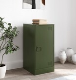 VidaXL Dressoir 34,5x39x73 cm staal olijfgroen