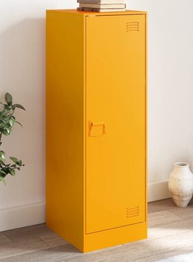 VidaXL Dressoir 34,5x39x107 cm staal mosterdgeel