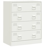 VidaXL Dressoir 67x39x83 cm staal wit