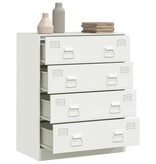 VidaXL Dressoir 67x39x83 cm staal wit